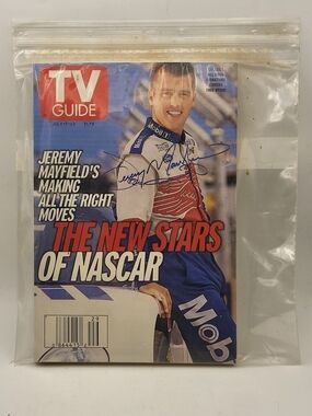 TV Guide signed by NASCAR's Jeremy Mayfield